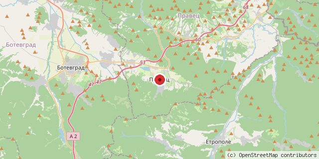 Местоположение на доставчика върху картата