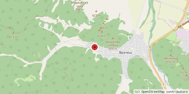 Местоположение на доставчика върху картата