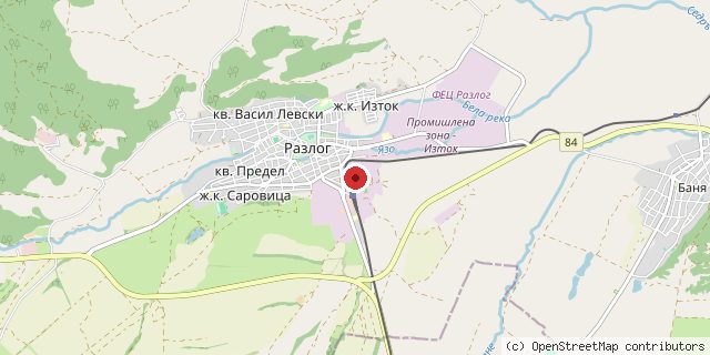 Местоположение на доставчика върху картата