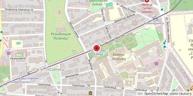 Местоположение на доставчика върху картата