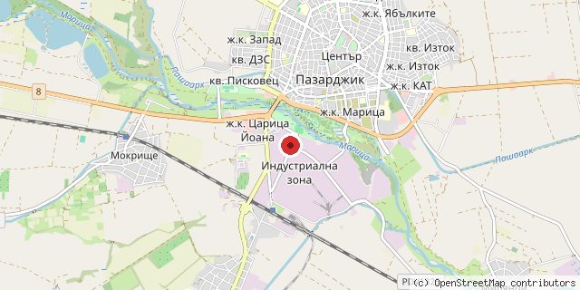 Местоположение на доставчика върху картата