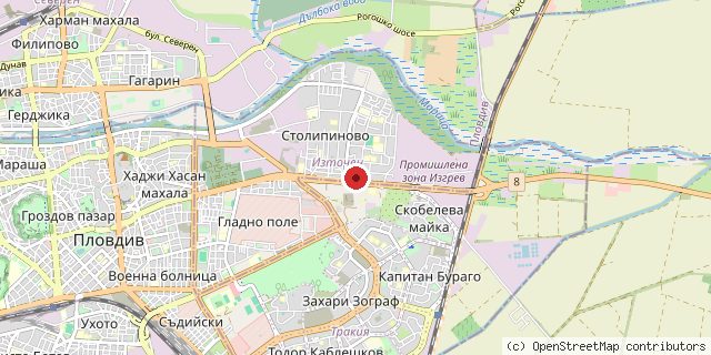 Местоположение на доставчика върху картата