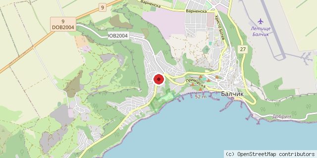 Местоположение на доставчика върху картата
