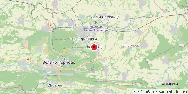 Местоположение на доставчика върху картата