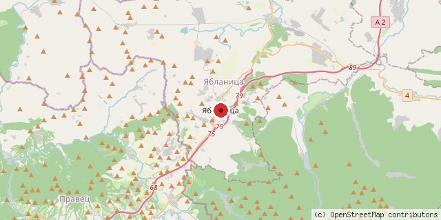 Местоположение на доставчика върху картата