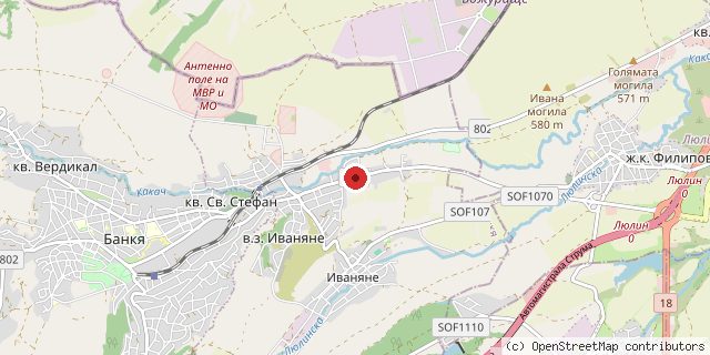 Местоположение на доставчика върху картата