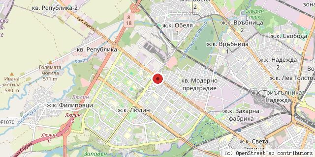 Местоположение на доставчика върху картата