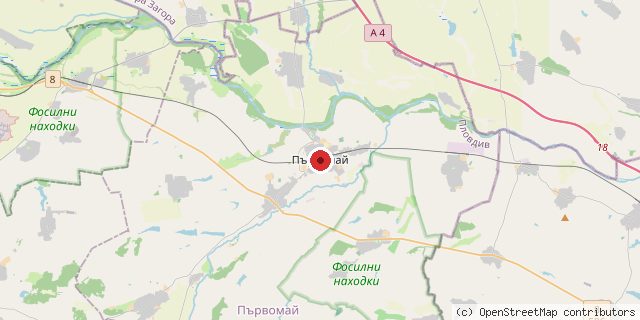Местоположение на доставчика върху картата