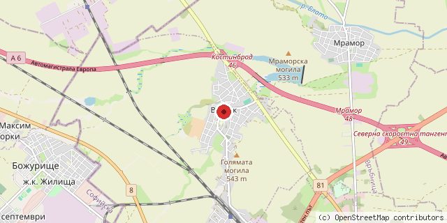 Местоположение на доставчика върху картата