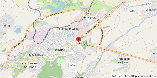 Местоположение на доставчика върху картата