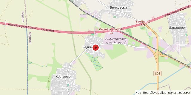 Местоположение на доставчика върху картата