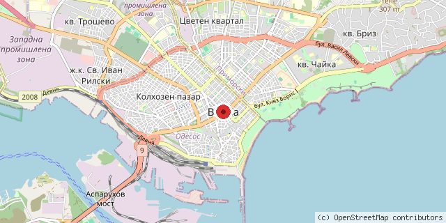 Местоположение на доставчика върху картата