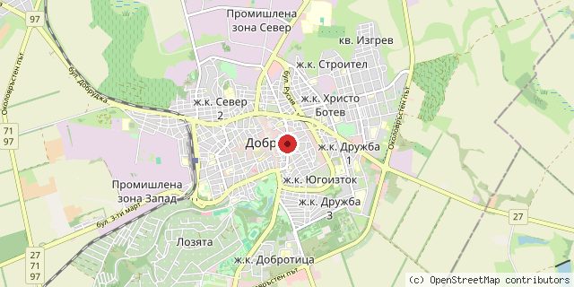 Местоположение на доставчика върху картата