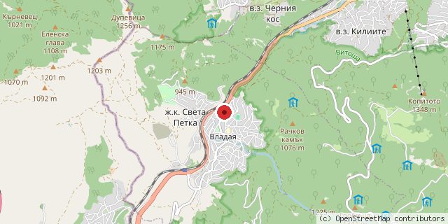 Местоположение на доставчика върху картата
