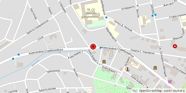 Местоположение на доставчика върху картата